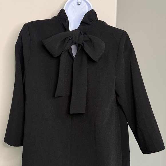Pomander Place by Tuckernuck Daphne High Neck Black Long Sleeve Dress - Picture 5 of 8